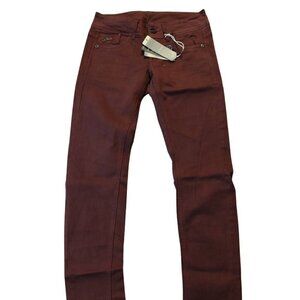 Retro Vintage G-Star Raw Lynn Skinny Burgundy Denim Jeans Pants Sz 26 x 34 NWT